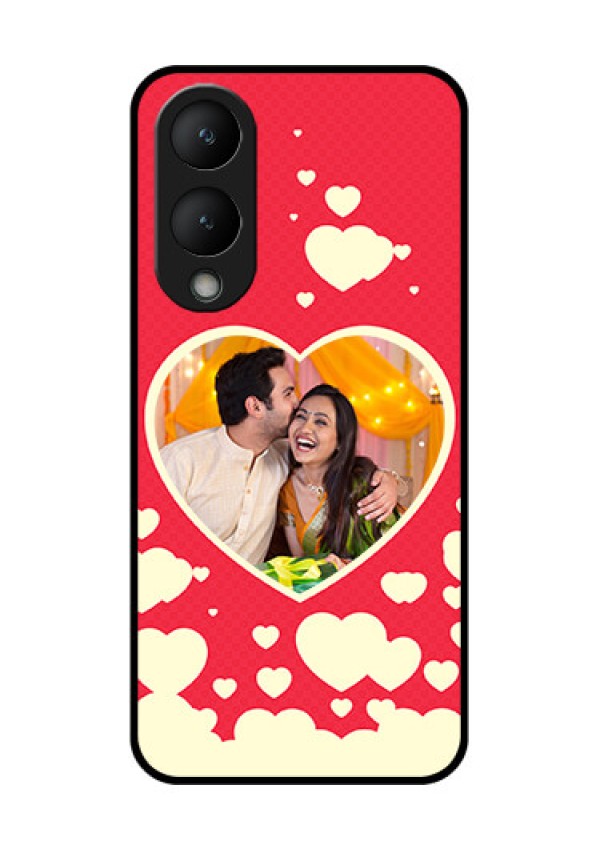 Vivo Y28 5G Custom Glass Phone Case - Love Symbols Phone Cover Design