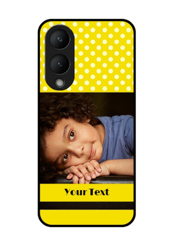 Vivo Y28 5G Custom Glass Phone Case - Bright Yellow Case Design
