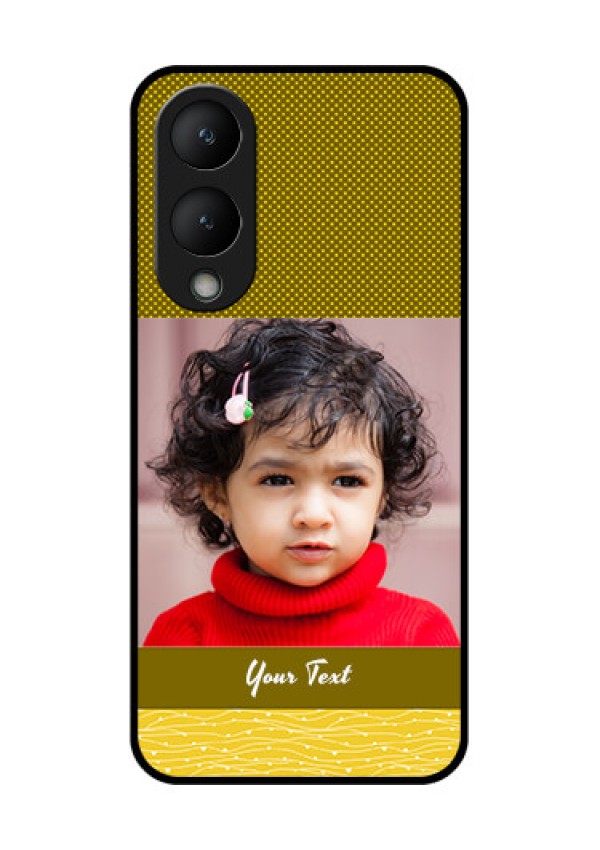 Vivo Y28 5G Custom Glass Phone Case - Simple Green Color Design