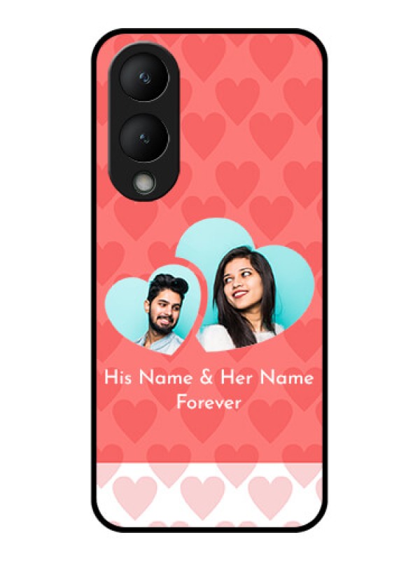 Custom Vivo Y28 5G Custom Glass Phone Case - Couple Pic Upload Design