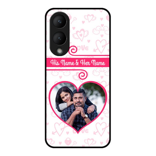 Vivo Y28 5G Custom Glass Phone Case - Heart Shape Love Design