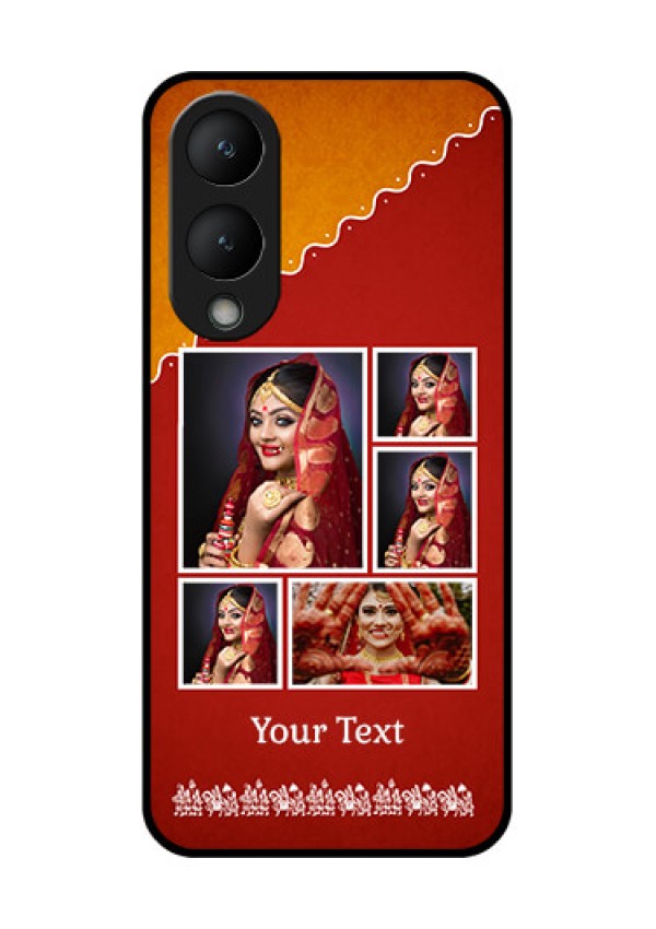 Vivo Y28 5G Custom Glass Phone Case - Wedding Pic Upload Design