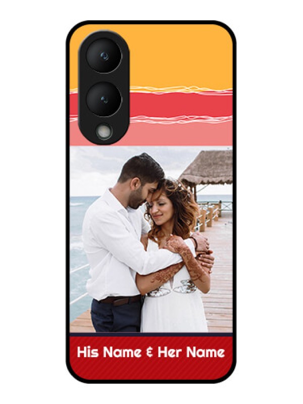 Custom Vivo Y28 5G Custom Glass Phone Case - Colorful Case Design