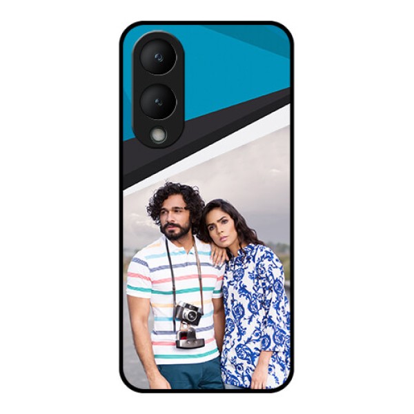 Vivo Y28 5G Custom Glass Phone Case - Simple Pattern Photo Upload Design Vivo Y28 5G Custom Glass Phone Case - Simple Pattern Photo Upload Design