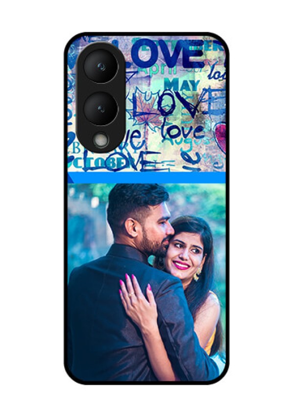 Vivo Y28 5G Custom Glass Phone Case - Colorful Love Design