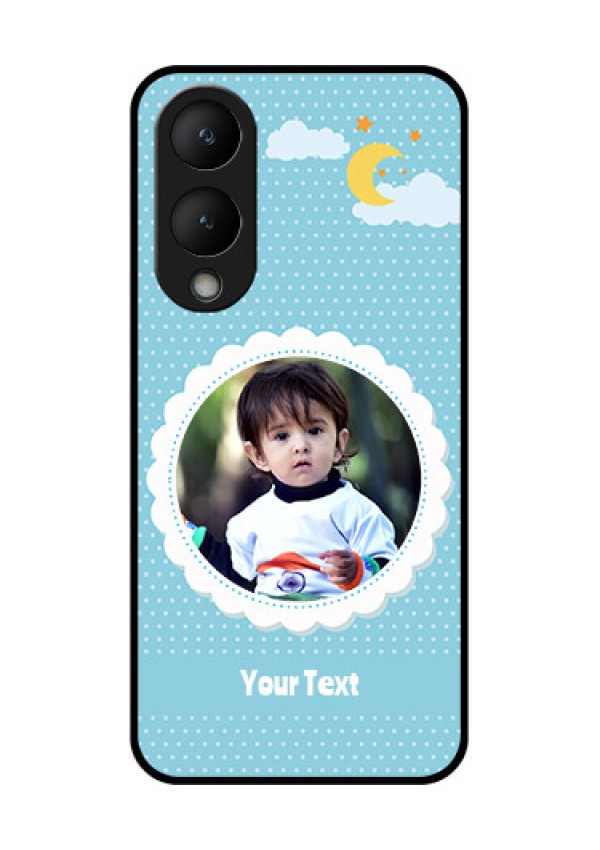 Vivo Y28 5G Custom Glass Phone Case - Violet Pattern Design