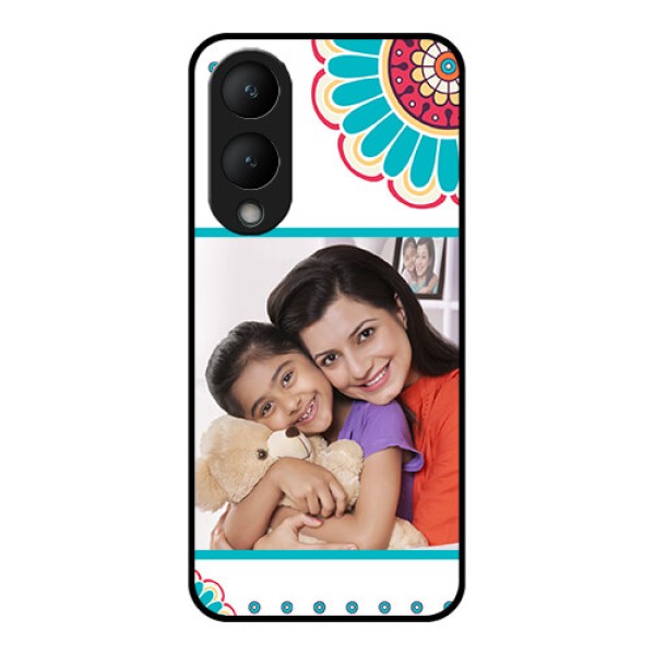 Vivo Y28 5G Custom Glass Phone Case - Flower Design