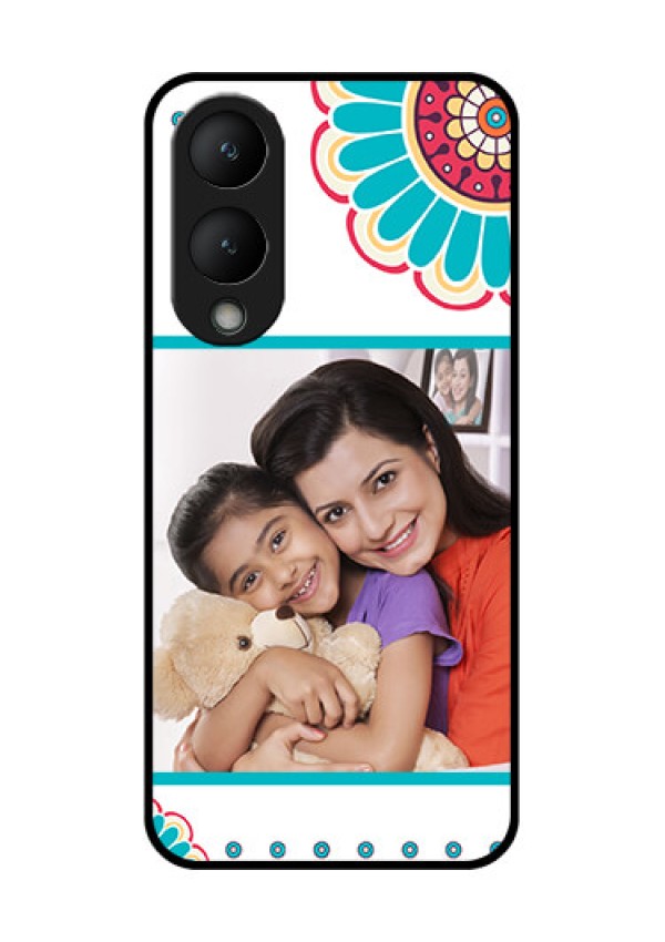 Vivo Y28 5G Custom Glass Phone Case - Flower Design