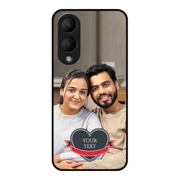 Vivo Y28 5G Custom Glass Phone Case - Just Married Couple Design