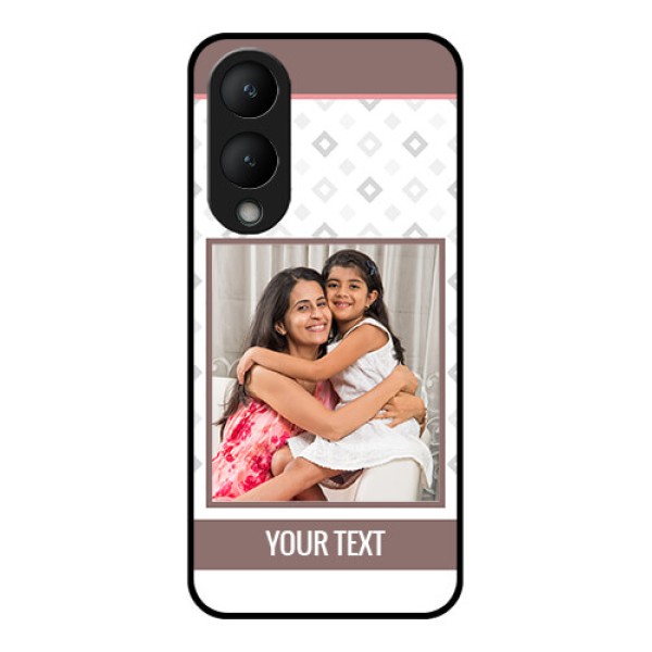 Vivo Y28 5G Custom Glass Phone Case - Simple Diamond Design