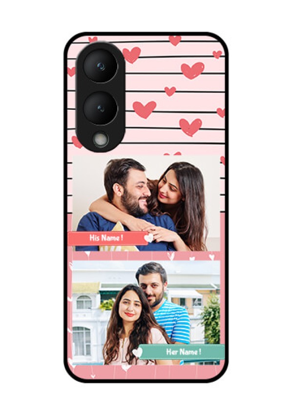 Vivo Y28 5G Custom Glass Phone Case - Photo With Heart Design