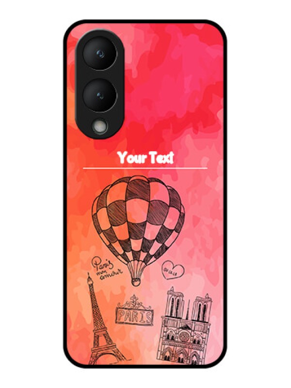Custom Vivo Y28 5G Custom Glass Phone Case - Paris Theme Design