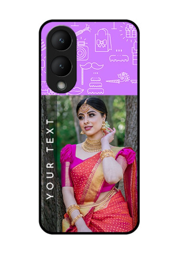 Vivo Y28 5G Custom Glass Phone Case - Birthday Icons Design
