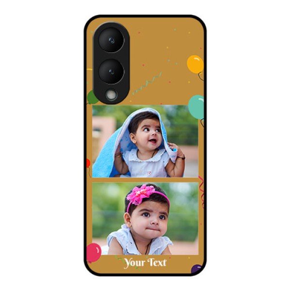Vivo Y28 5G Custom Glass Phone Case - Image Holder With Birthday Celebrations Design
