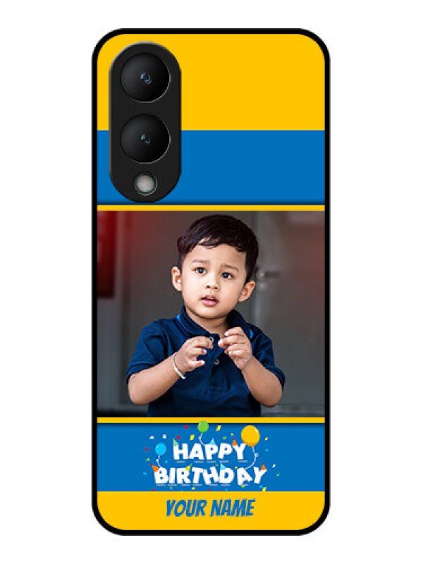Custom Vivo Y28 5G Custom Glass Phone Case - Birthday Wishes Design