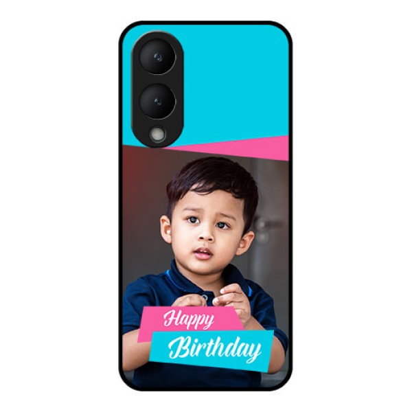 Vivo Y28 5G Custom Glass Phone Case - Image Holder With 2 Color Design