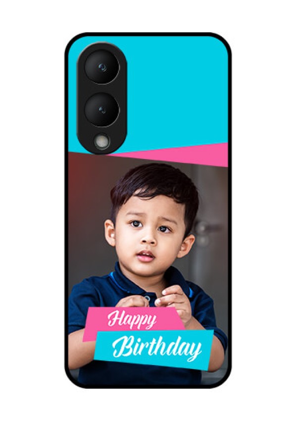 Vivo Y28 5G Custom Glass Phone Case - Image Holder With 2 Color Design