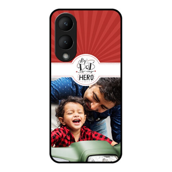 Vivo Y28 5G Custom Glass Phone Case - My Dad Hero Design
