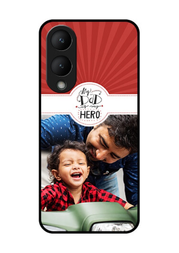 Vivo Y28 5G Custom Glass Phone Case - My Dad Hero Design