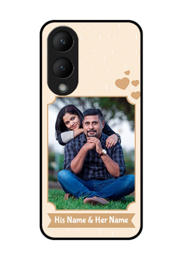 Vivo Y28 5G Custom Glass Phone Case - With Confetti Love Design