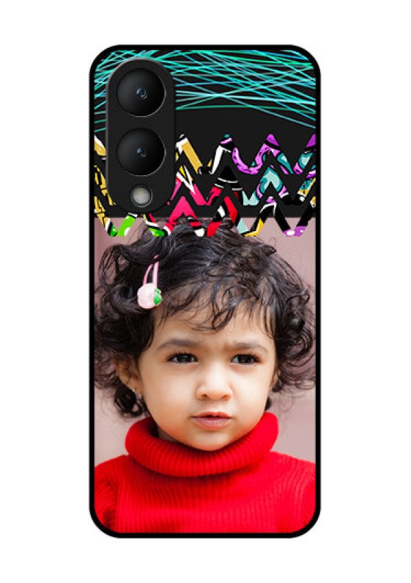 Vivo Y28 5G Custom Glass Phone Case - Neon Abstract Design