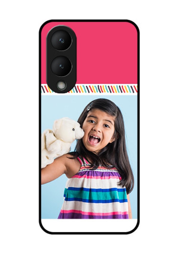 Vivo Y28 5G Custom Glass Phone Case - Line Art Design