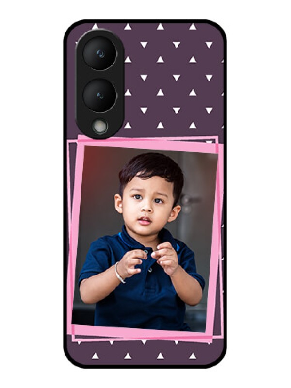 Custom Vivo Y28 5G Custom Glass Phone Case - Triangle Pattern Dotted Design