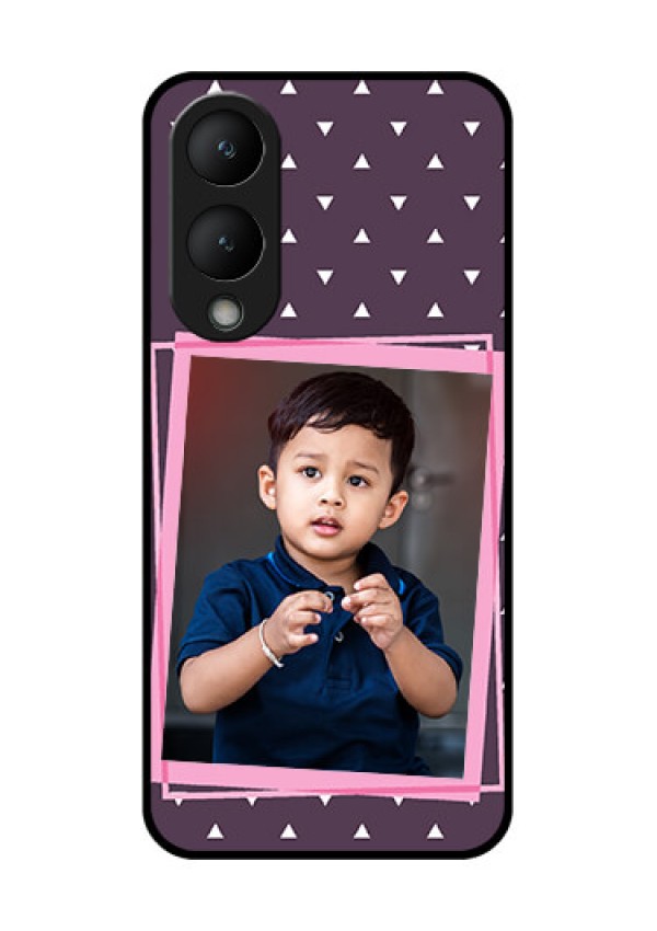 Vivo Y28 5G Custom Glass Phone Case - Triangle Pattern Dotted Design