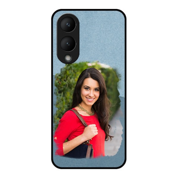 Vivo Y28 5G Custom Glass Phone Case - Grunge Line Art Design