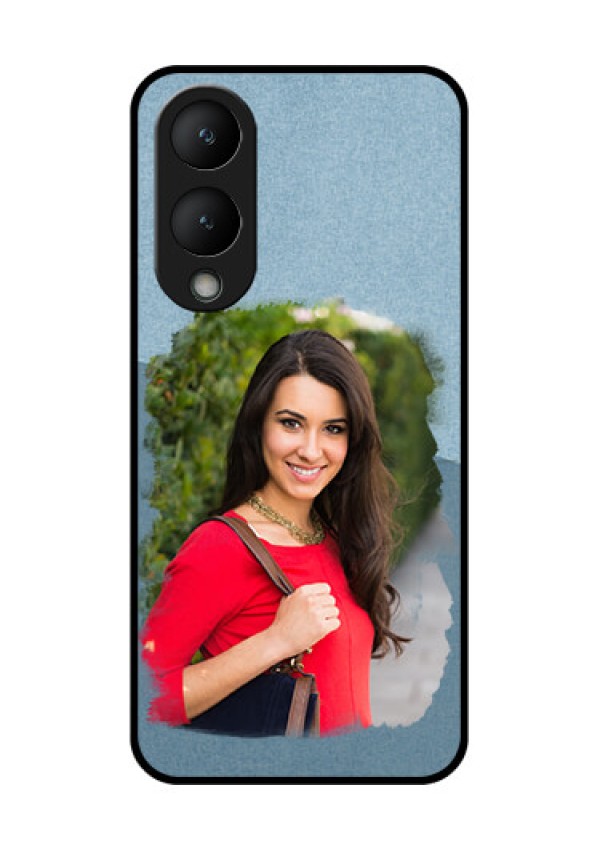 Vivo Y28 5G Custom Glass Phone Case - Grunge Line Art Design