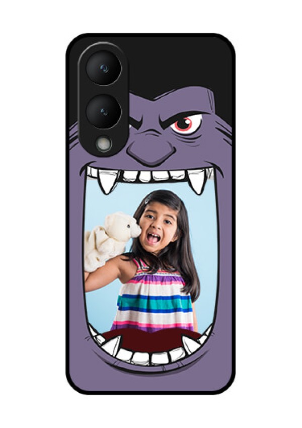 Vivo Y28 5G Custom Glass Phone Case - Angry Monster Design
