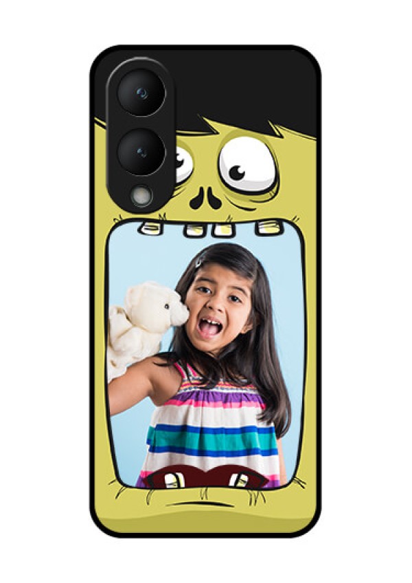 Vivo Y28 5G Custom Glass Phone Case - Cartoon Monster Back Case Design