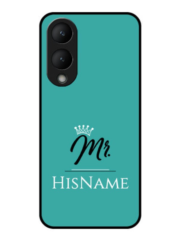 Custom Vivo Y28 5G Custom Glass Phone Case - Mr With Name Design