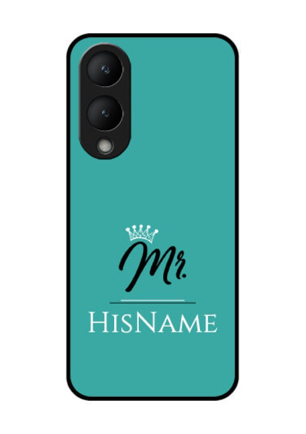 Vivo Y28 5G Custom Glass Phone Case - Mr With Name Design
