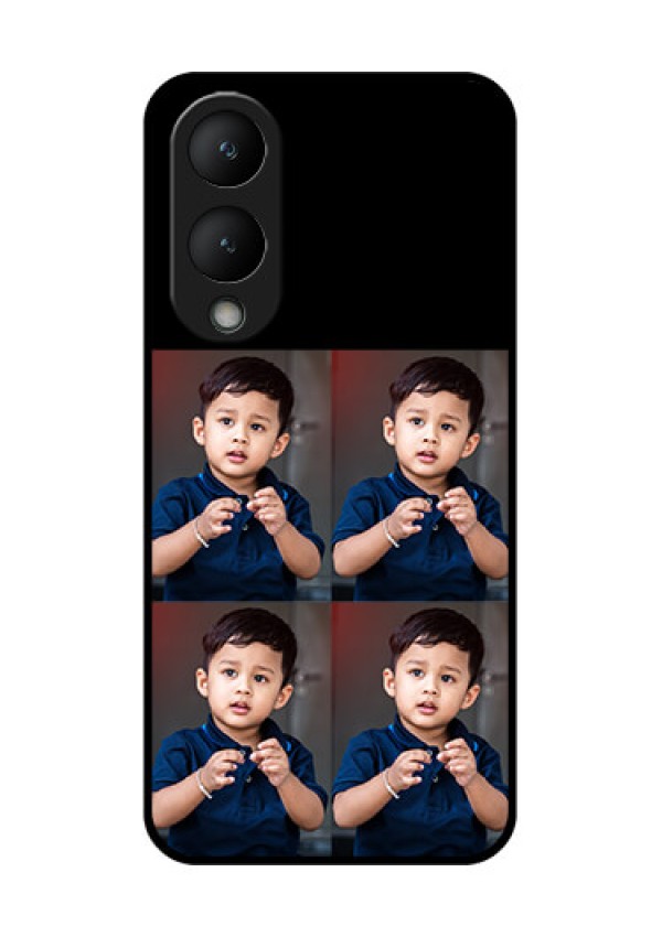 Vivo Y28 5G Custom Glass Phone Case - 4 Image Holder Design