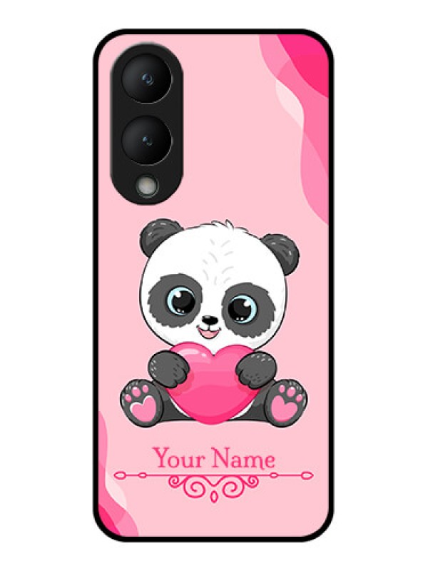 Custom Vivo Y28 5G Custom Glass Phone Case - Cute Panda Design