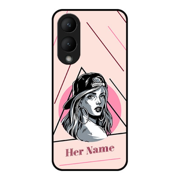 Vivo Y28 5G Custom Glass Phone Case - Rockstar Girl Design