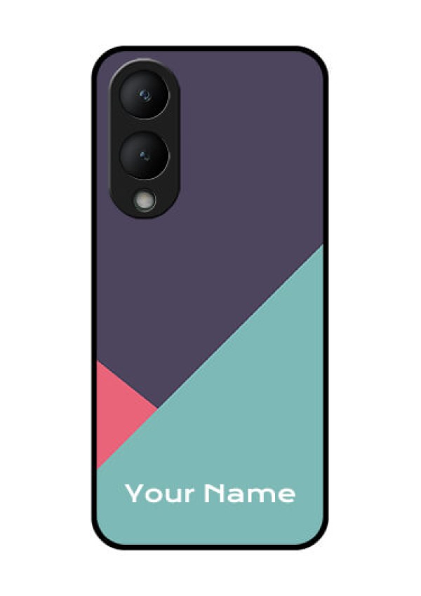 Vivo Y28 5G Custom Glass Phone Case - Tri Color Abstract Design