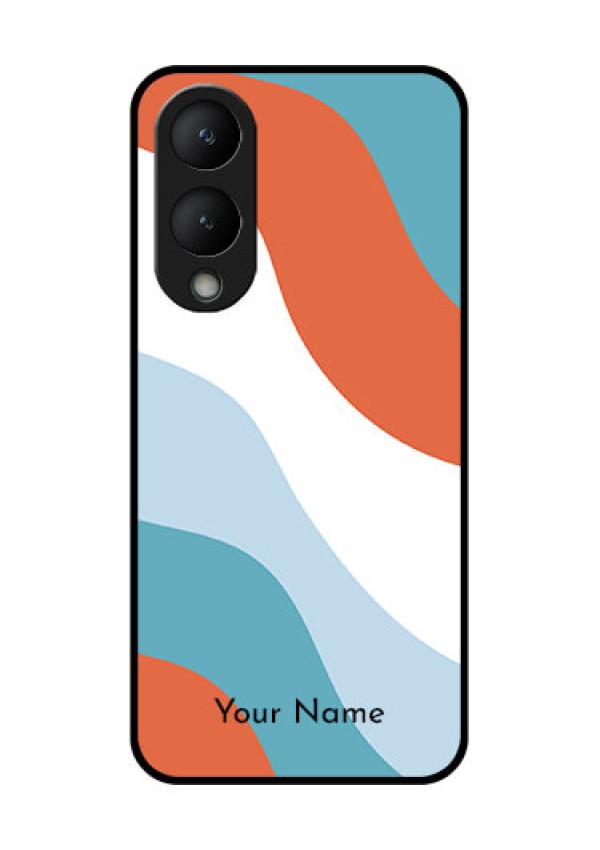 Vivo Y28 5G Custom Glass Phone Case - Coloured Waves Design