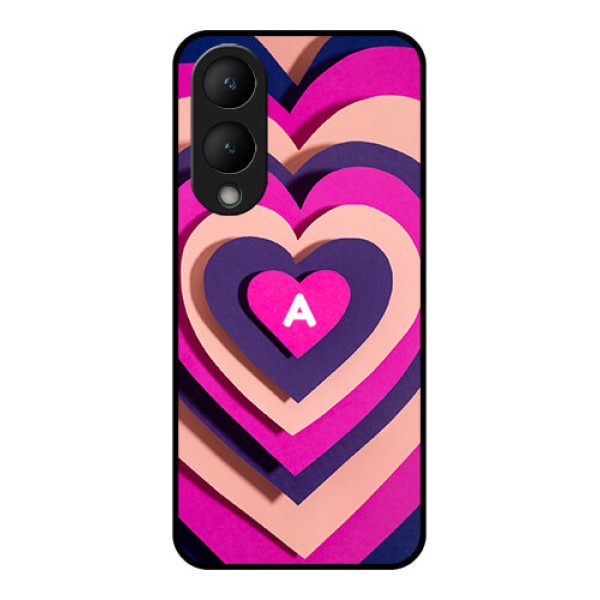 Vivo Y28 5G Custom Glass Phone Case - Cute Heart Pattern Design