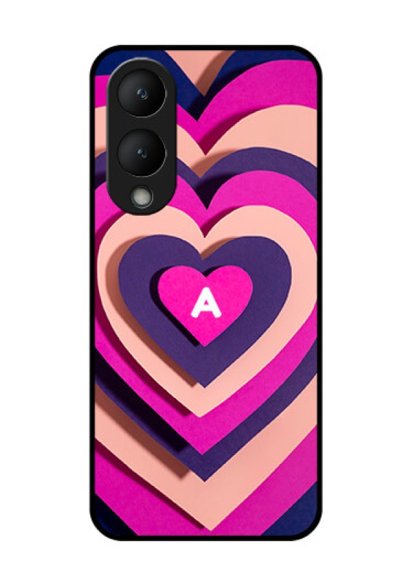 Vivo Y28 5G Custom Glass Phone Case - Cute Heart Pattern Design
