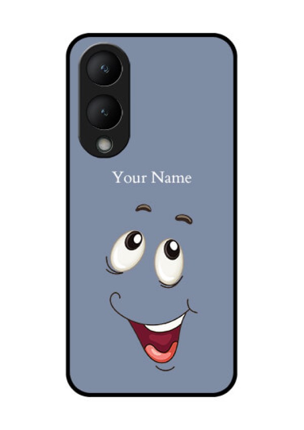 Vivo Y28 5G Custom Glass Phone Case - Laughing Cartoon Face Design