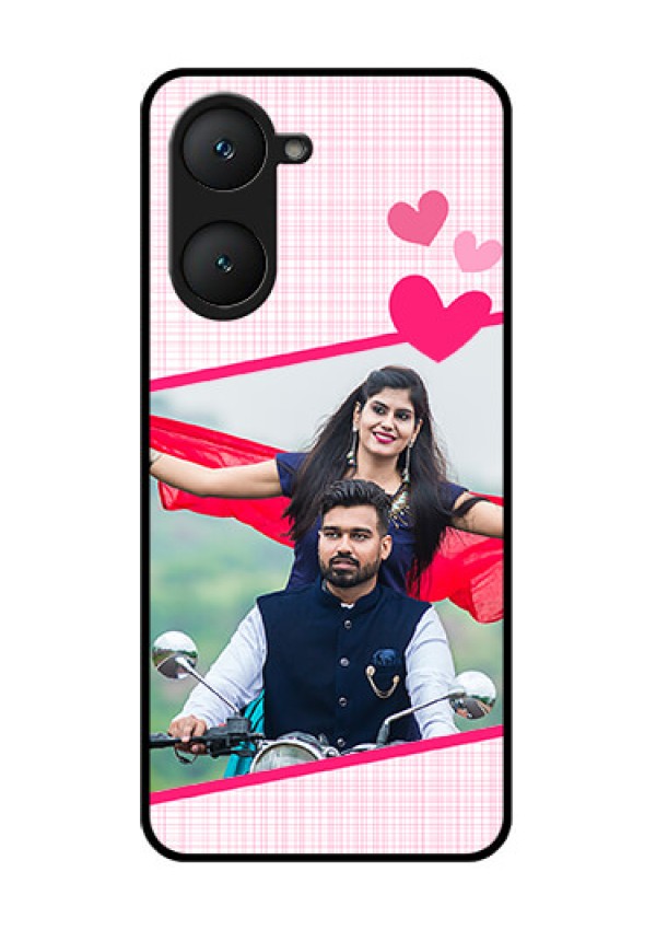Vivo Y28e 5G Custom Glass Phone Case - Love Shape Heart Design