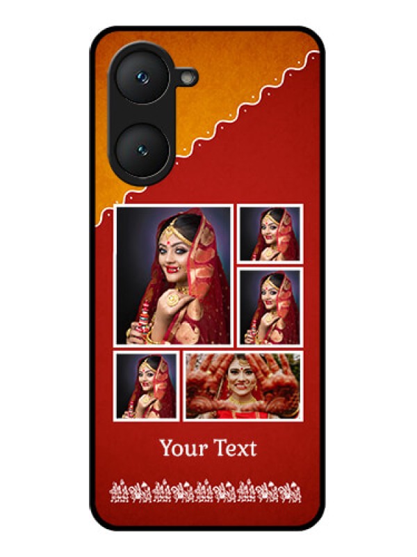 Custom Vivo Y28e 5G Custom Glass Phone Case - Wedding Pic Upload Design