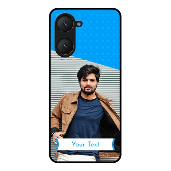 Vivo Y28e 5G Custom Glass Phone Case - Simple Blue Color Design