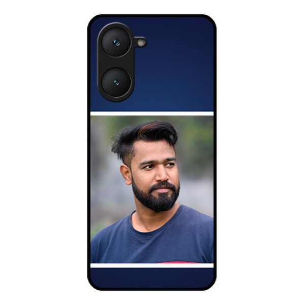 Vivo Y28e 5G Custom Glass Phone Case - Simple Royal Blue Design Vivo Y28e 5G Custom Glass Phone Case - Simple Royal Blue Design