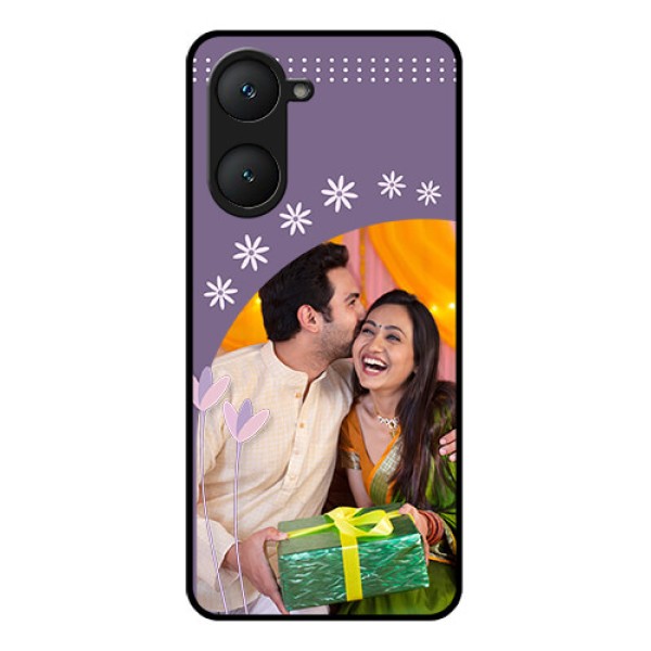 Vivo Y28e 5G Custom Glass Phone Case - Lavender Flowers Design Vivo Y28e 5G Custom Glass Phone Case - Lavender Flowers Design