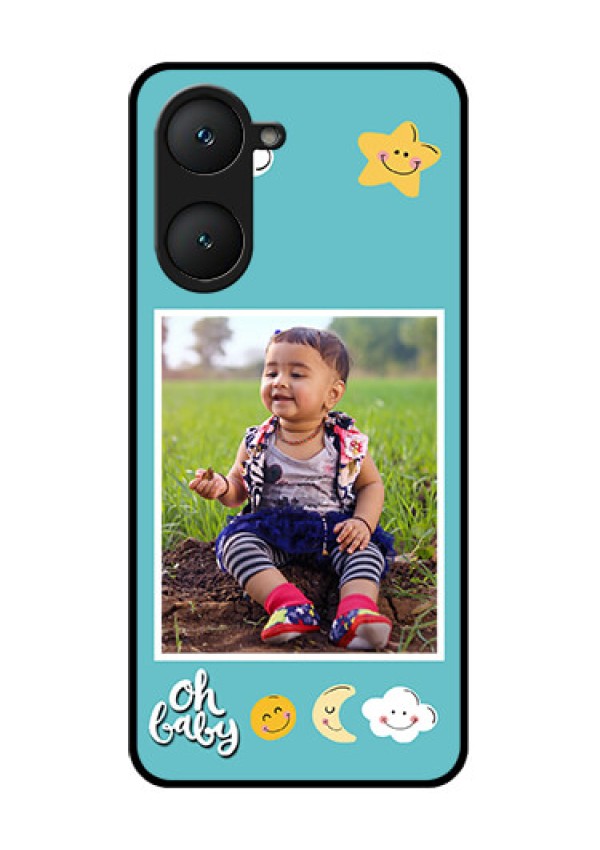 Vivo Y28e 5G Custom Glass Phone Case - Smiley Kids Stars Design