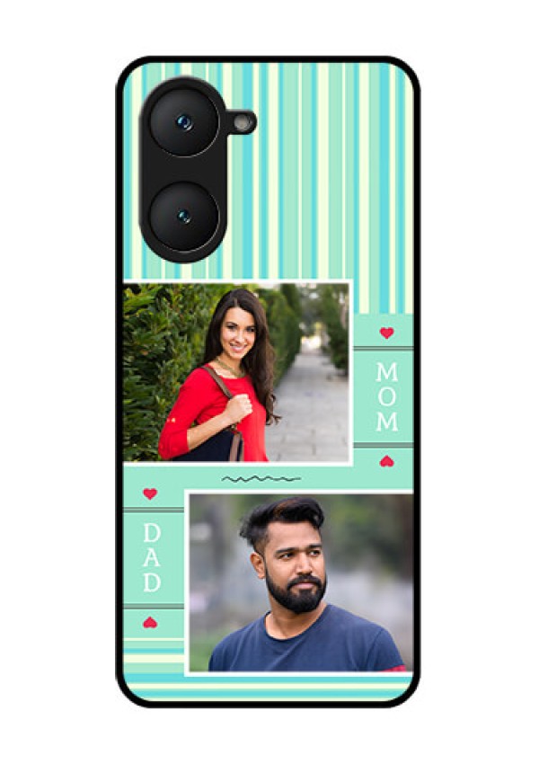 Vivo Y28e 5G Custom Glass Phone Case - Mom and Dad Pic Design
