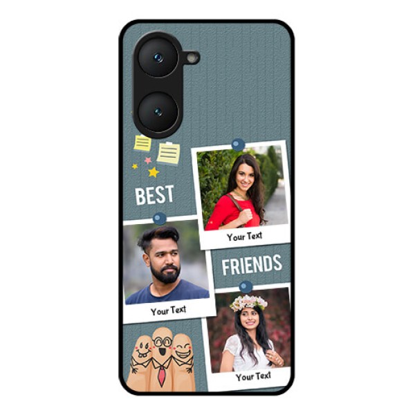 Vivo Y28e 5G Custom Glass Phone Case - Sticky Frames And Friendship Design Vivo Y28e 5G Custom Glass Phone Case - Sticky Frames And Friendship Design
